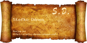 Stefko Dénes névjegykártya